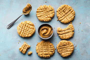 cookies on a wooden table
