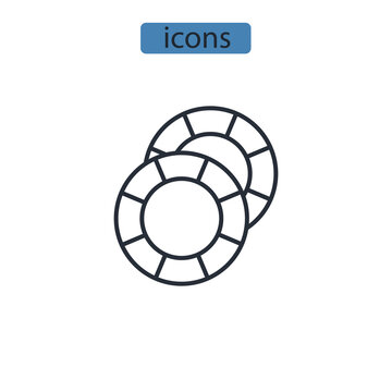 Lifeboy icons  symbol vector elements for infographic web
