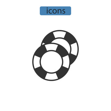 Lifeboy icons  symbol vector elements for infographic web