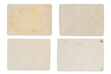 Set of photo paper with dusty and grungy texture and surface. Use for image overlay effect with space for vintage grunge design. Clipping patch.