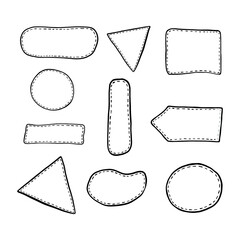 Sticker and label icon set for web sites and user interface.