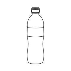 Drinking water in plastic bottles. Empty tag template for your design.