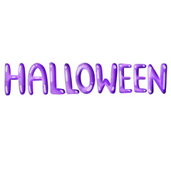 Halloween 3d text