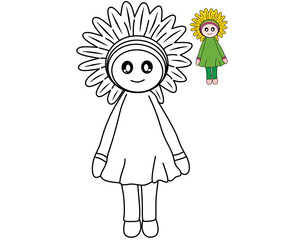child with flower