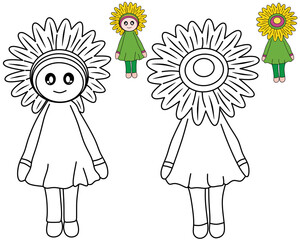 children and flowers
