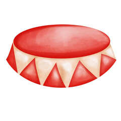 Watercolor circus element, circus party concept