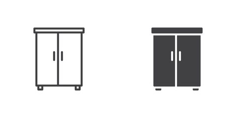 Wardrobe furniture icon