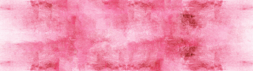 Fototapeta premium Abstract pastel berry red watercolor painted spotted paper texture background banner panorama