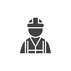 Oil platform worker vector icon