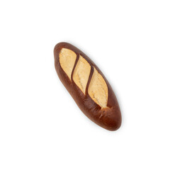 Plain Laugen bread cutout, Png file.