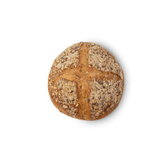 Multigrain bread cutout, Png file.
