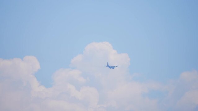 aeroplane airplane  jet  fly in sky close up in to the cloudes