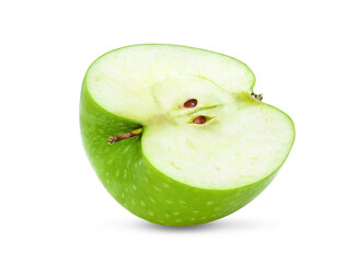 green apple isolated on transparency