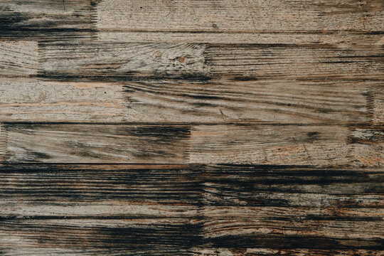 Old wet grungy wooden table texture. Backdrop for design.