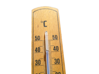 Detail of thermometer shows high temperature of over 35 in summer transparent png
