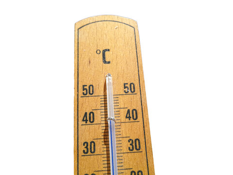 Detail of thermometer shows high temperature of over 35 in summer transparent png