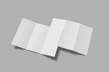 A4 Trifold Brochure Blank Mockup