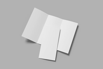 A4 Trifold Brochure Blank Mockup