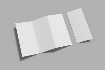 A4 Trifold Brochure Blank Mockup