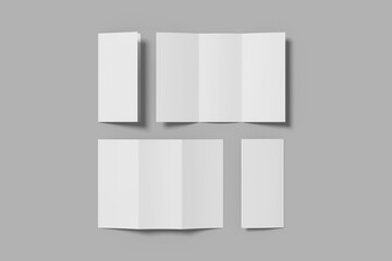 A4 Trifold Brochure Blank Mockup