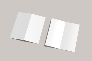 DL Bifold Brochure Blank Mockup