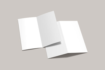 DL Bifold Brochure Blank Mockup