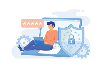 Plastic money abstract concept vector illustration. Credit and debit card, plastic banknotes, polymer cash production, economics, digital money, secure bank transactions flat design modern illustratio