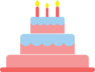 Isolated Cake Vector Illustration Graphic