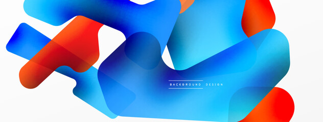 Colorful bright abstract shapes composition. Digital web futuristic template for wallpaper, banner, background, card, book Illustration, landing page