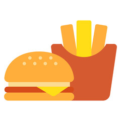 Food and cafe icon isolated on transparent background