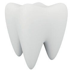 Teeth 3D rendering isometric icon.