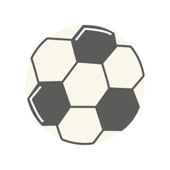 Soccer ball, vector flat illustration on white background