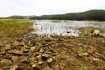 CRISE NO ABASTECIMENTO  DE ÁGUA   
A principal represa do sistema alto Tiéte, represa Paraitinga na região de Salesópolis na grande São Paulo está com o nivel abaixo dos 10%, Foto: Fernando Nascimento