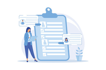 Vision and scope document Vision statement, scope document, main plan, project management, software business analysis, idea and goal flat design modern illustration