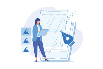UI and UX design Mobile app UI design, website UX, user interface, interaction experience, web development, menu bar, studio portfolio page flat design modern illustration