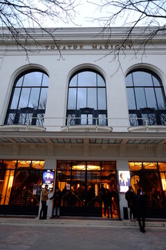 The facade of the Marigny theater on the Champs-Elys&eacute;es. Paris, France, the 21st February.