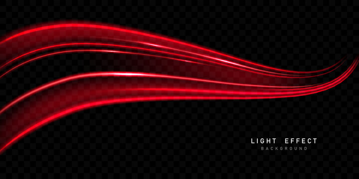 Blurred red neon light line design modern abstract vector illustration