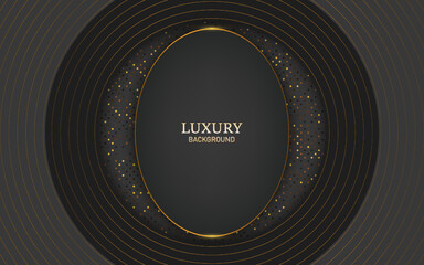 abstract black and golden lines luxury background