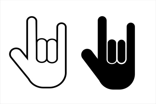 I Love You language hand sign icon, symbol.