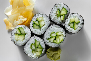 Roll with cucumber