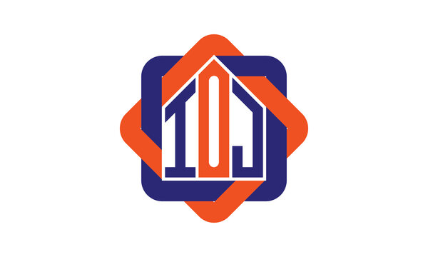 IOJ three letter real estate logo with home icon logo design vector template | construction logo | housing logo | engineering logo | initial letter logo | minimalist logo | property logo |