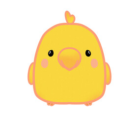 Cute kawaii adorable canary bird cartoon illustration drawing