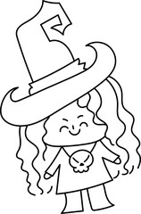 Cartoon Decoration, Halloween, Fun, Ghost, Witch, Illustration, Vector