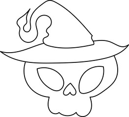 Cartoon Decoration, Halloween, Fun, Ghost, Witch, Illustration, Vector