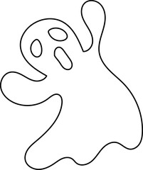 Cartoon Decoration, Halloween, Fun, Ghost, Witch, Illustration, Vector