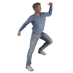 happy man model avatar man model human character 3d illustration