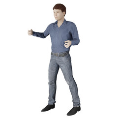 happy man model avatar man model human character 3d illustration