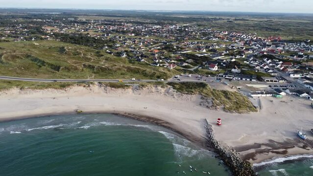 the small village norre vorupor in the national park of thy in denmark on the north sea, breathtaking scenery