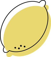 Lemon vector icon on white background
