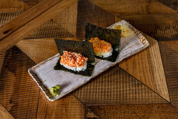 Handroll with salmon